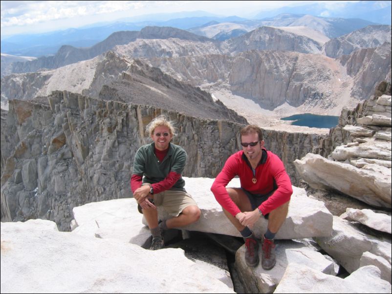 29 Henrich and Jan on summit with Trail Crest in background